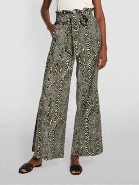 Jonathan Simkhai Moire Kinzley Printed Wide Leg Pants